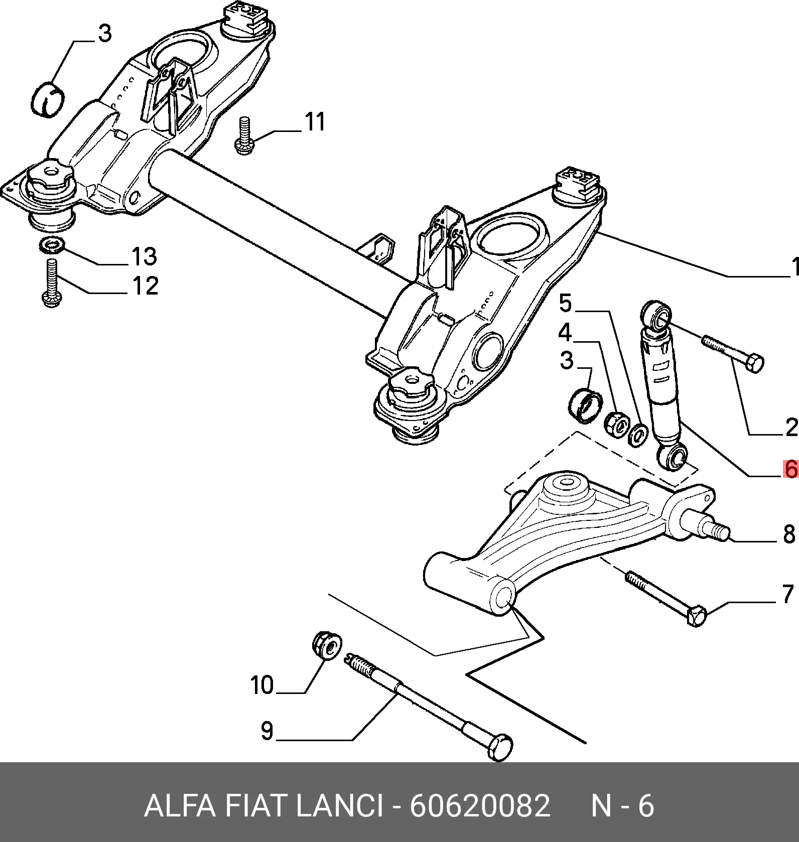 FIAT 60620082 SHOCK ABSORBER