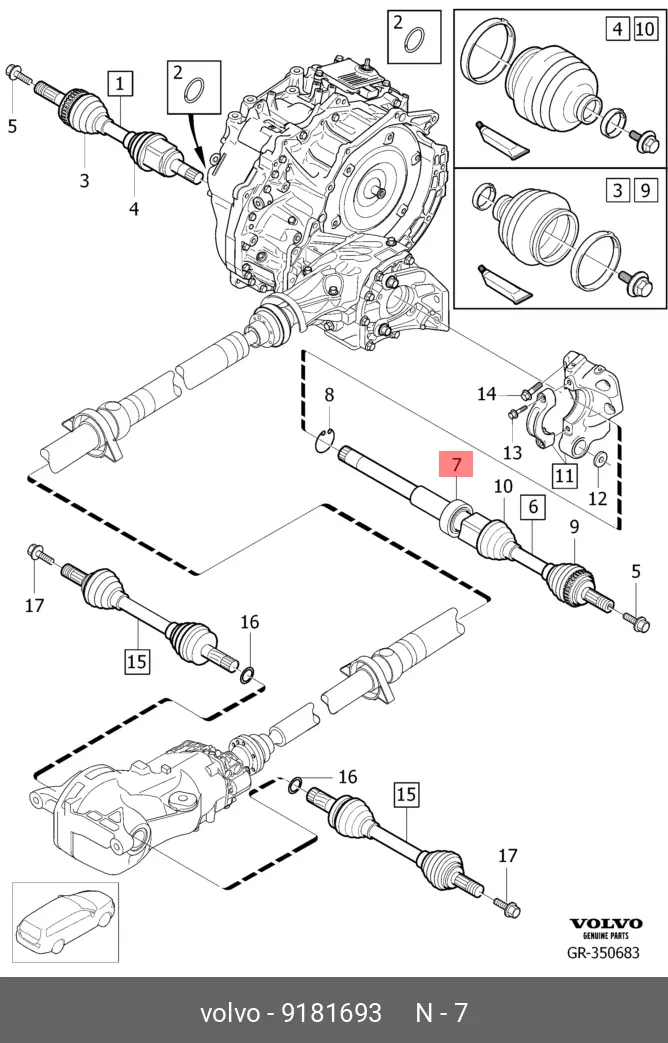 VOLVO 9181693 BALL BEARING