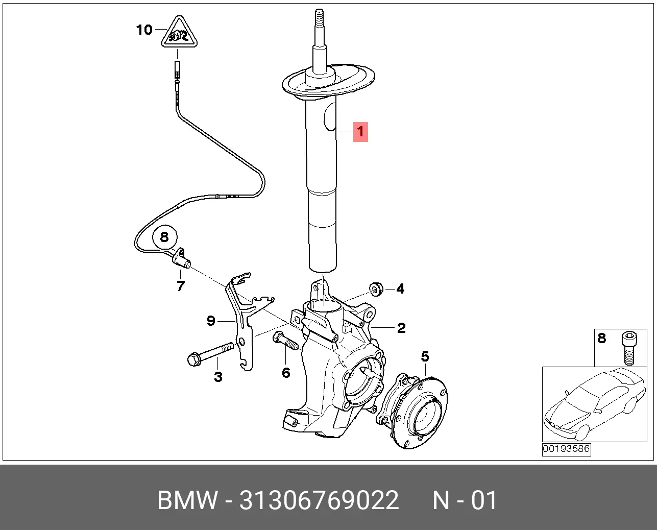 BMW 31306769022 STRUT ASS~Y