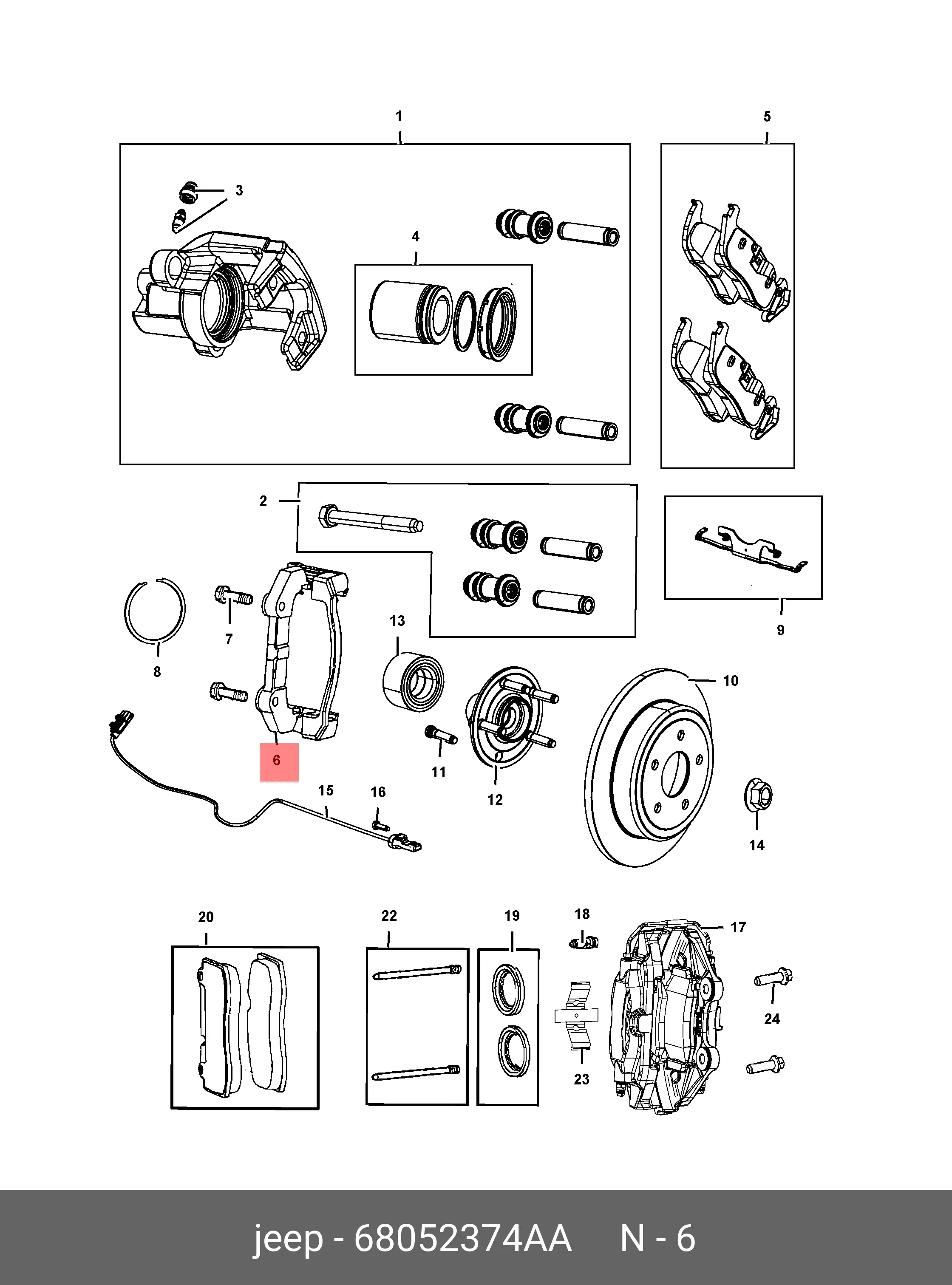 CHRYSLER 68052 374AA MOUNTING BRACKET