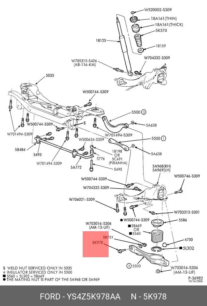 FORD YS4Z-5K978-AA COLLAR/CAM