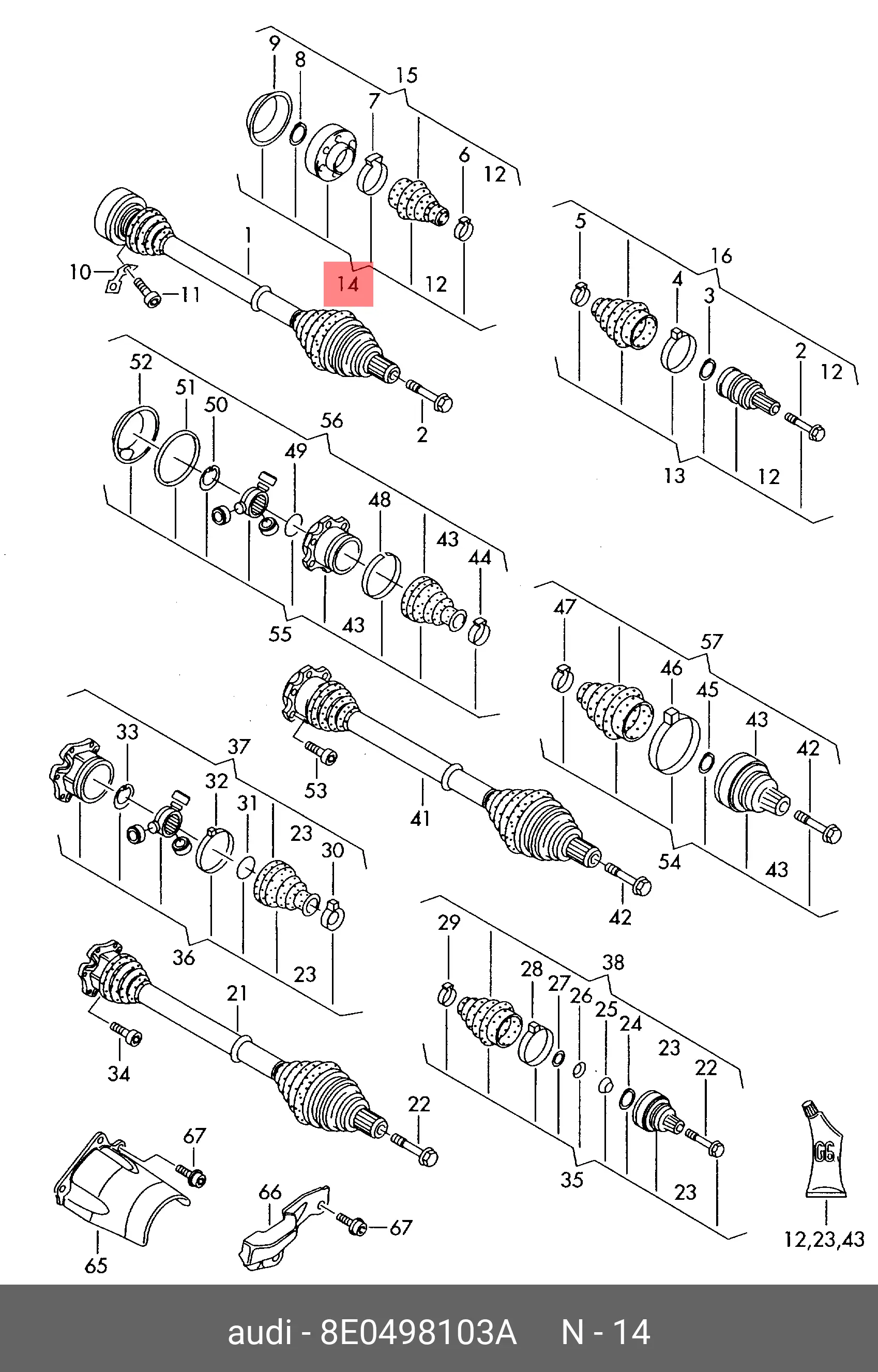 VAG 8E0 498 103 A CV-JOINT