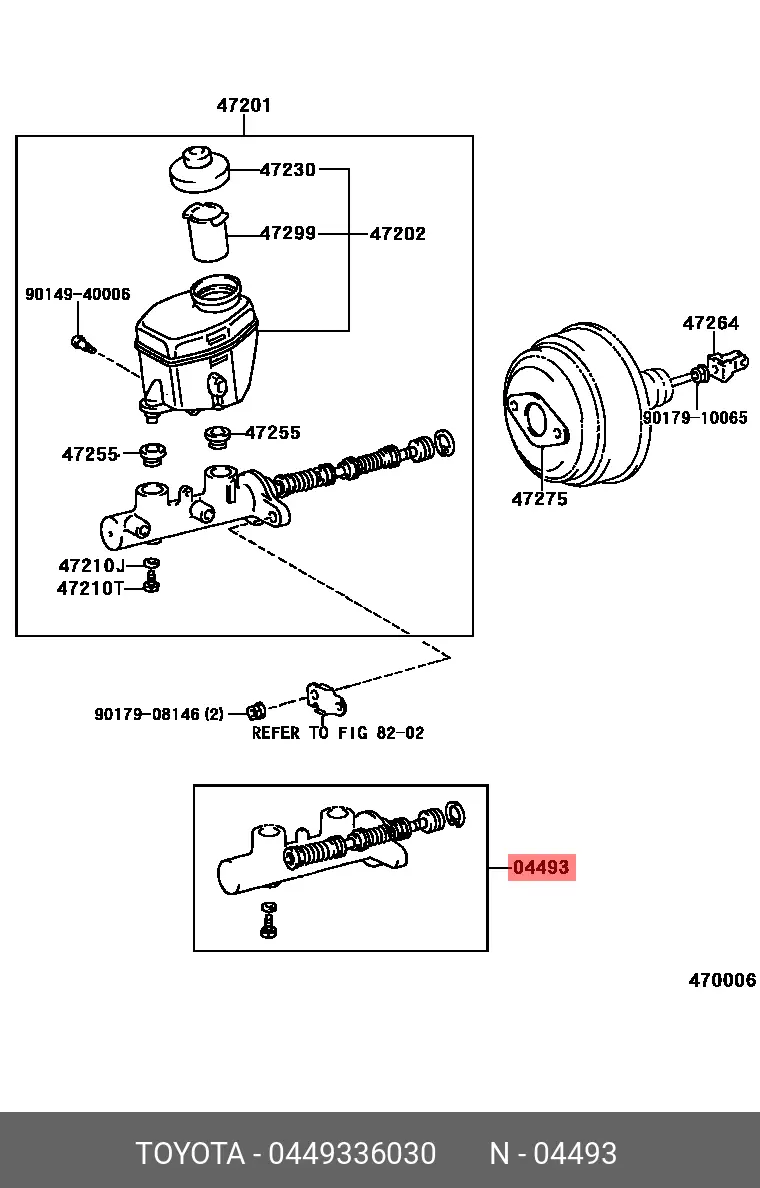 TOYOTA 04493-36030 BRAKE MASTER KIT