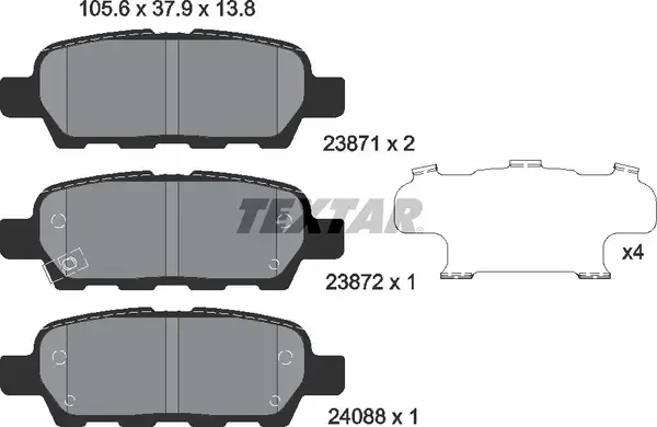 TEXTAR 2387101 BRAKE PADS
