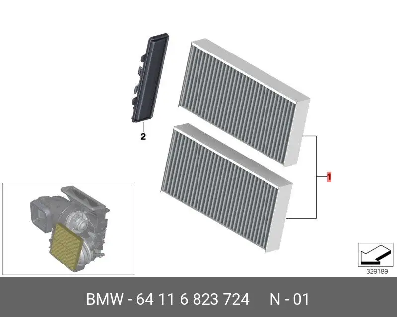 BMW 64 11 6 823 724 CABIN FILTER