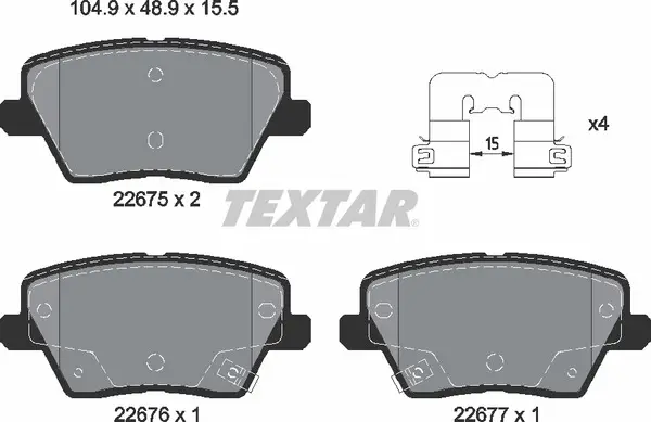 TEXTAR 2267501 BRAKE PADS