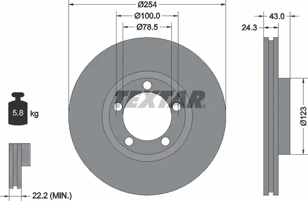 TEXTAR 92088100 ROTOR DISC