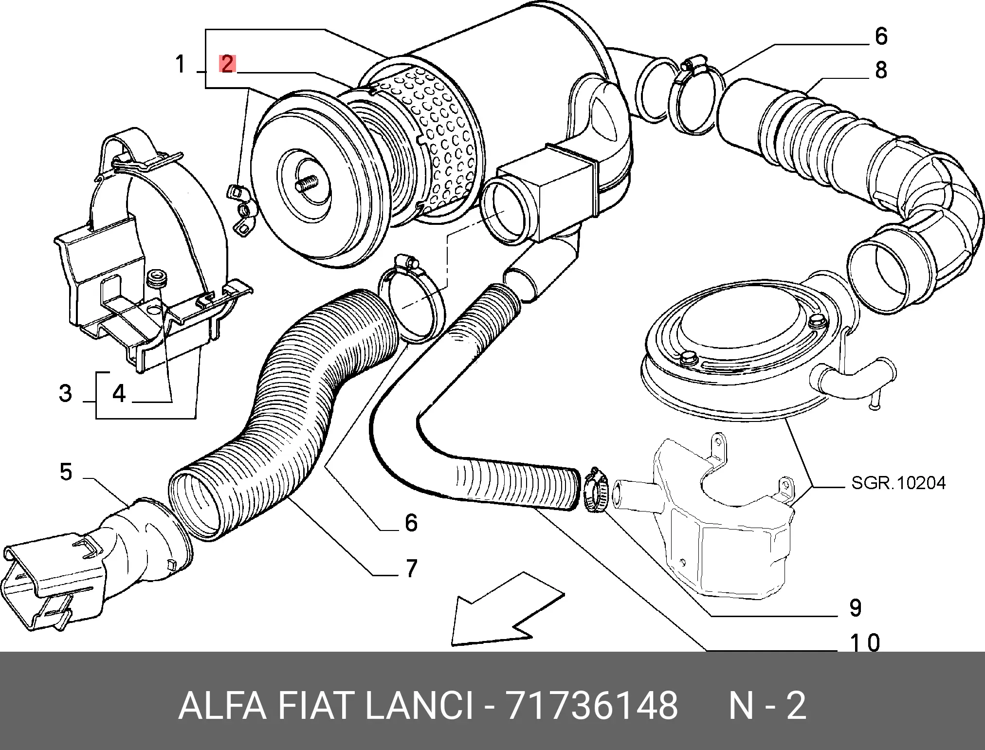 FIAT 71736148 AIR FILTER