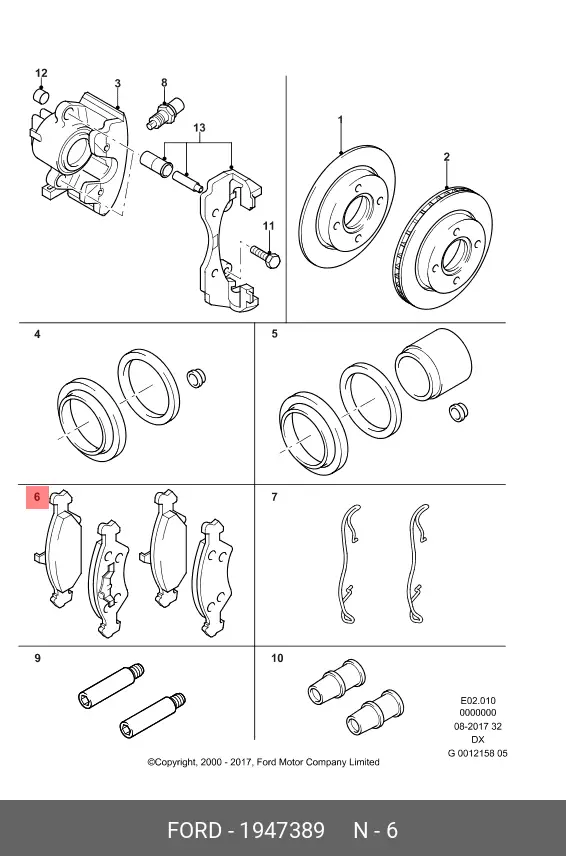 FORD 1 947 389 BRAKE PADS