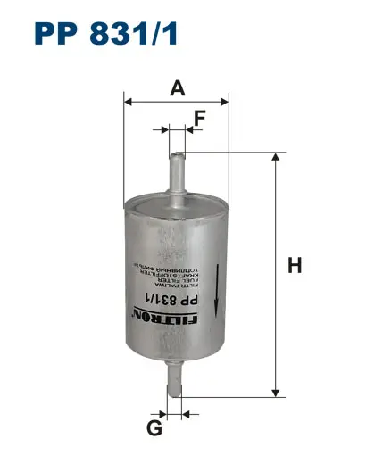 FILTRON PP831/1 PETROL FILTER (INJECTOR & CARBURETOR)