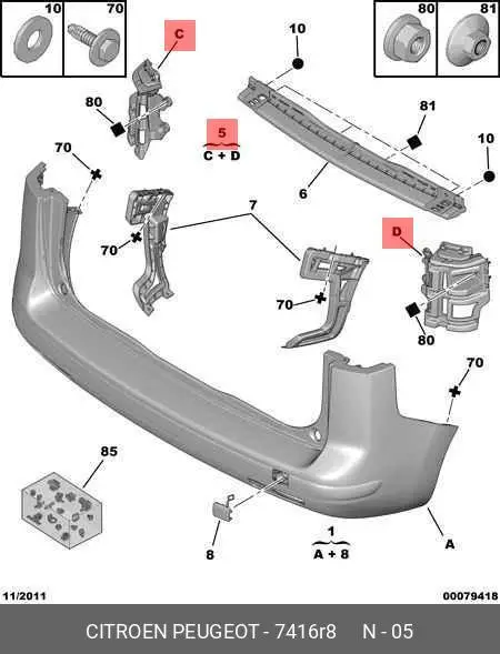 Peugeot / Citroen 00007416R8 PART