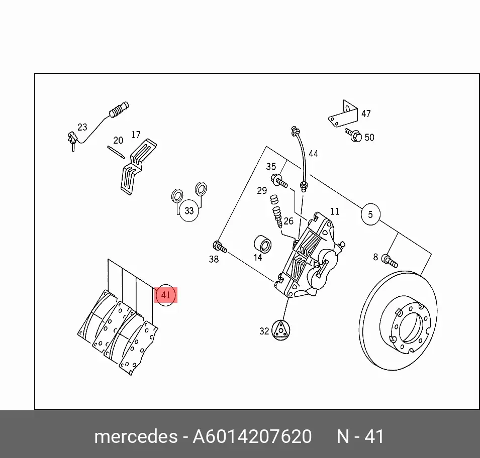 MERCEDES-BENZ 601.420.76.20 BRAKE PADS