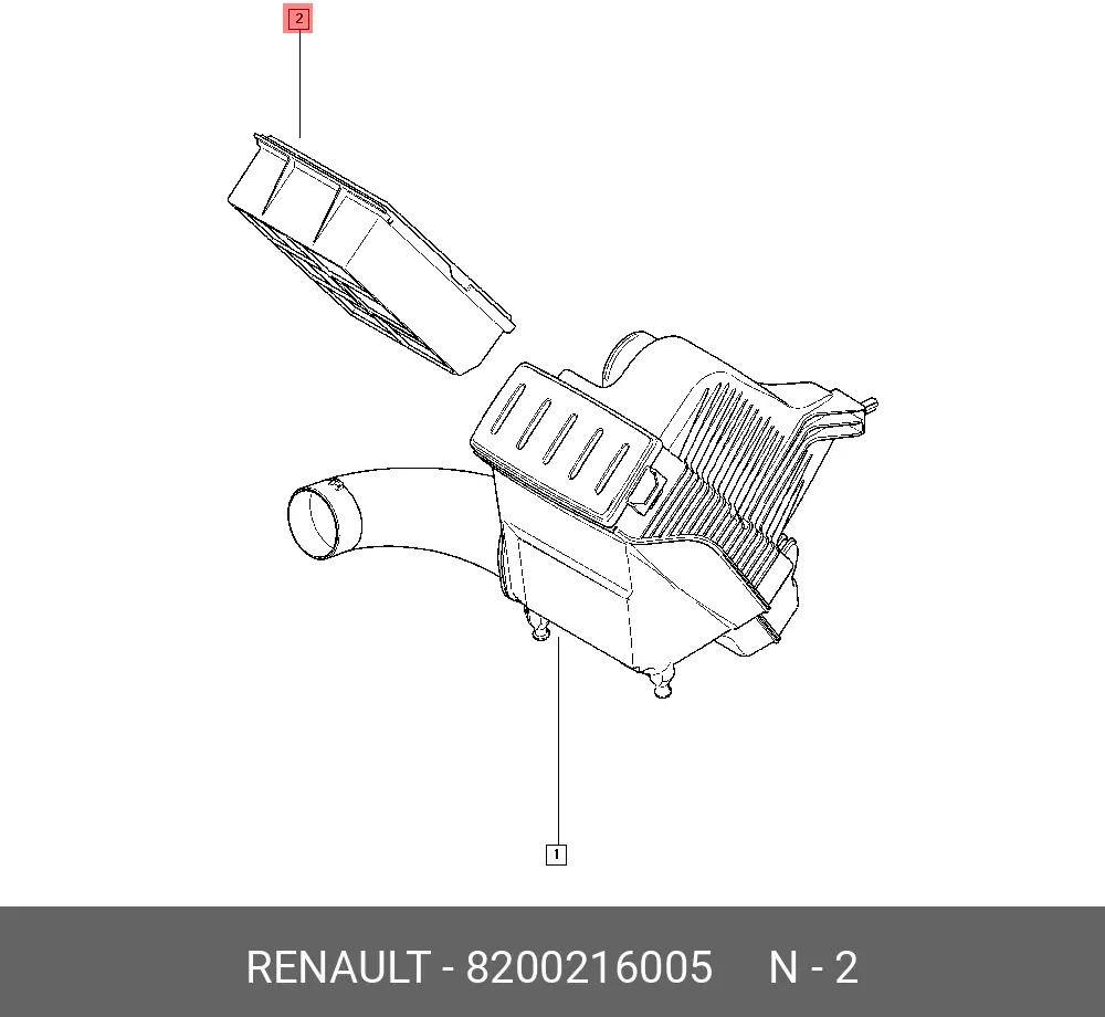 RENAULT 82 00 216 005 AIR FILTER