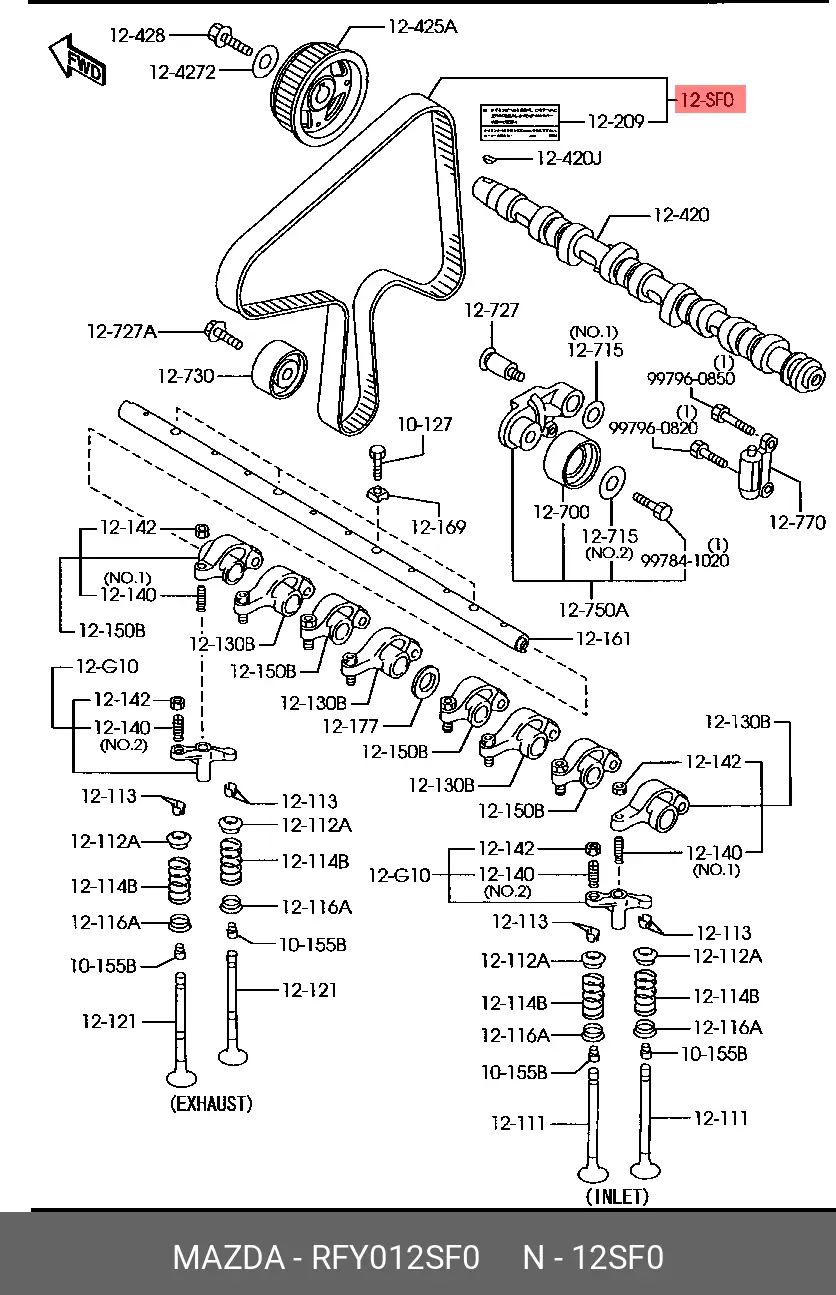 MAZDA RFY012SF0 TIMING BELT