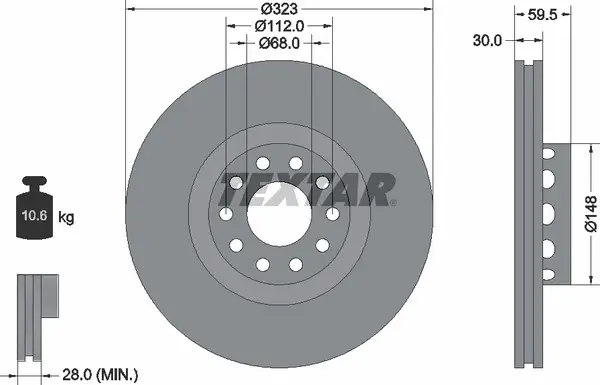 TEXTAR 92098305 ROTOR DISC