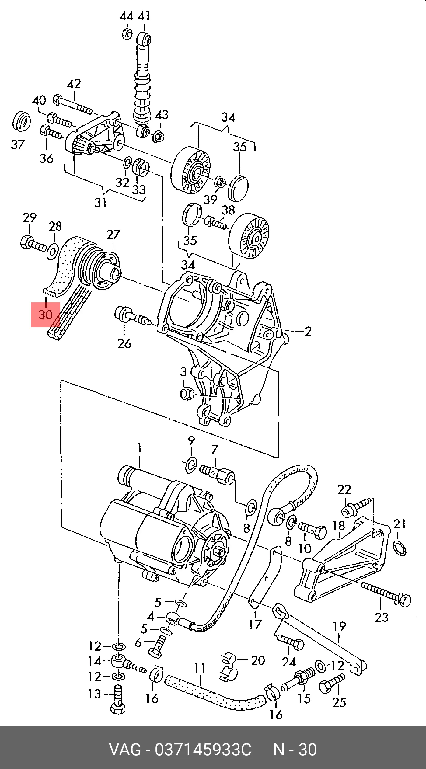 VAG 037145933C MULTIRIB BELT