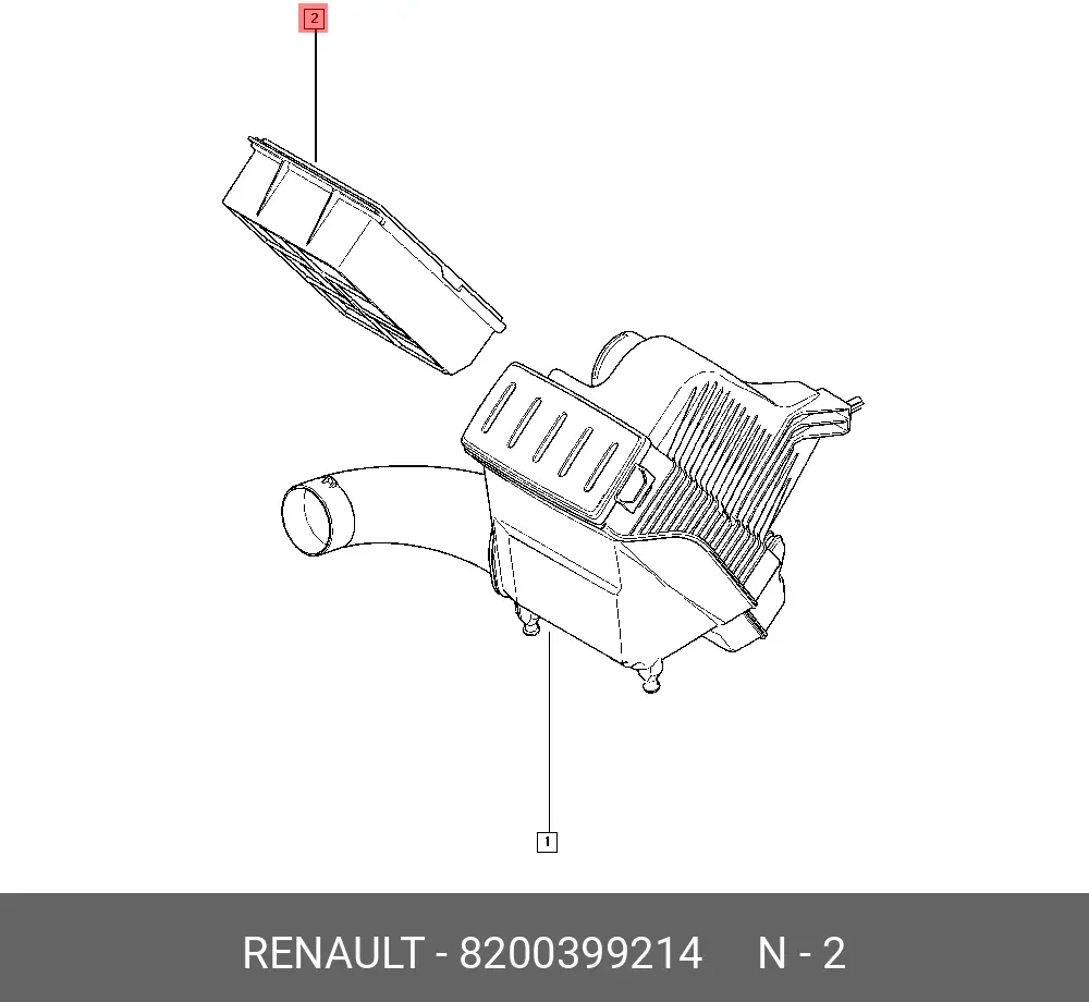 RENAULT 82 00 399 214 AIR FILTER