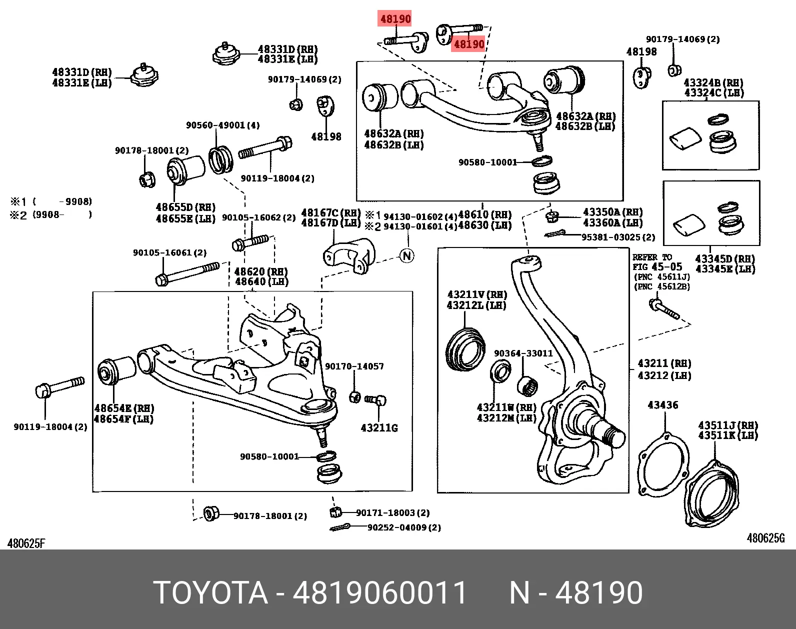 LEXUS 48190-60011 COLLAR/CAM