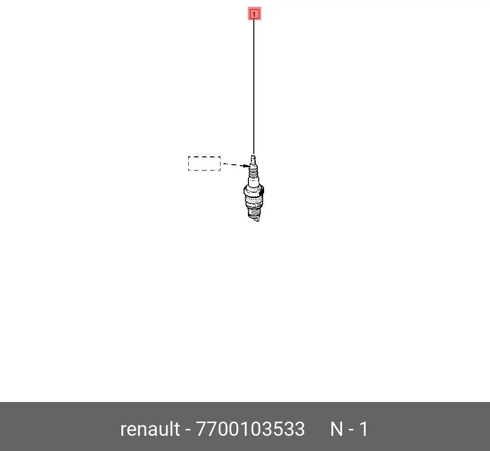 RENAULT 77 00 103 533 SPARK PLUG