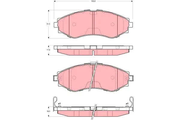 TRW GDB3345 BRAKE PADS