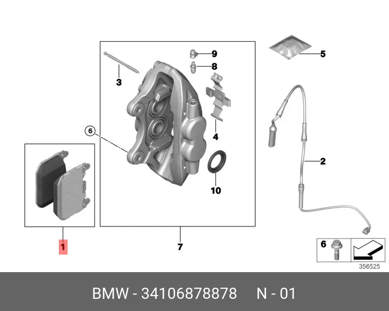 BMW 34106878878 BRAKE PADS
