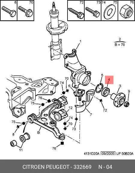 PEUGEOT 3326.69 WHEEL BEARING/SEAL KIT