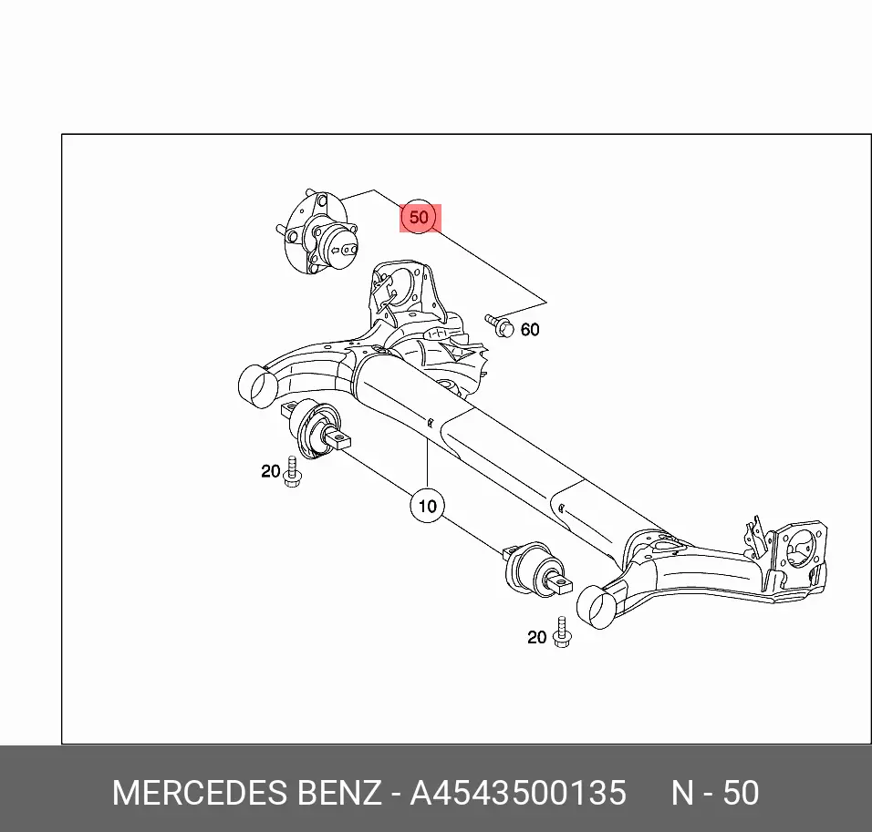 SMART A 454 350 01 35 WHEEL HUB