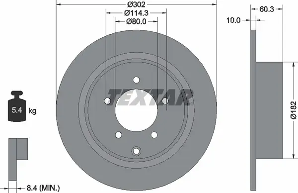 TEXTAR 92177303 ROTOR DISC