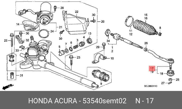 HONDA 53540-SEM-T02 TIE ROD END