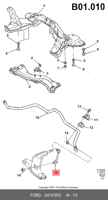FORD 3 410 592 STABILIZER LINK