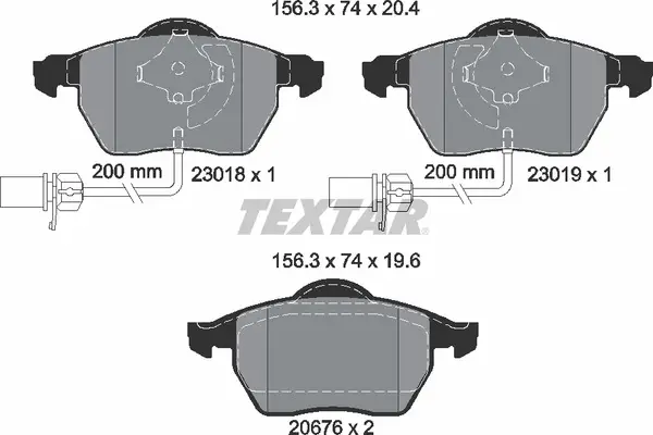 TEXTAR 2301802 BRAKE PADS