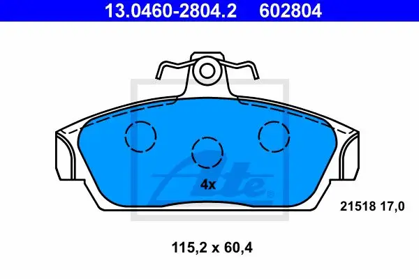 ATE 13046028042 BRAKE PADS