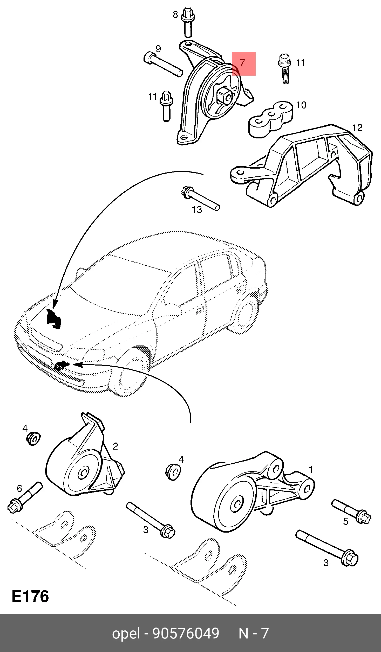 GM 90576049 INSULATOR ENGINE MOUNTING