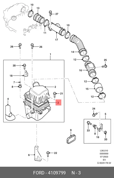 FORD 4 109 799 AIR FILTER