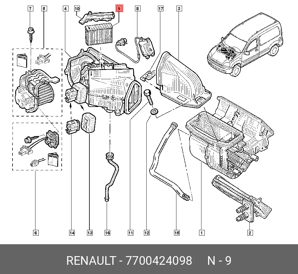 RENAULT 77 00 424 098 CABIN FILTER
