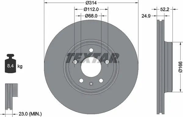 TEXTAR 92159903 ROTOR DISC