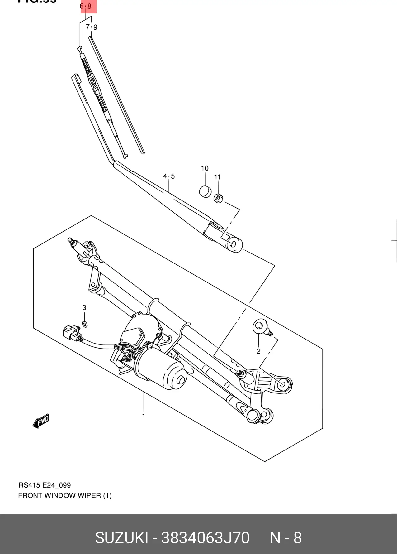 SUZUKI 38340-63J70 CONVENTIONAL WIPER