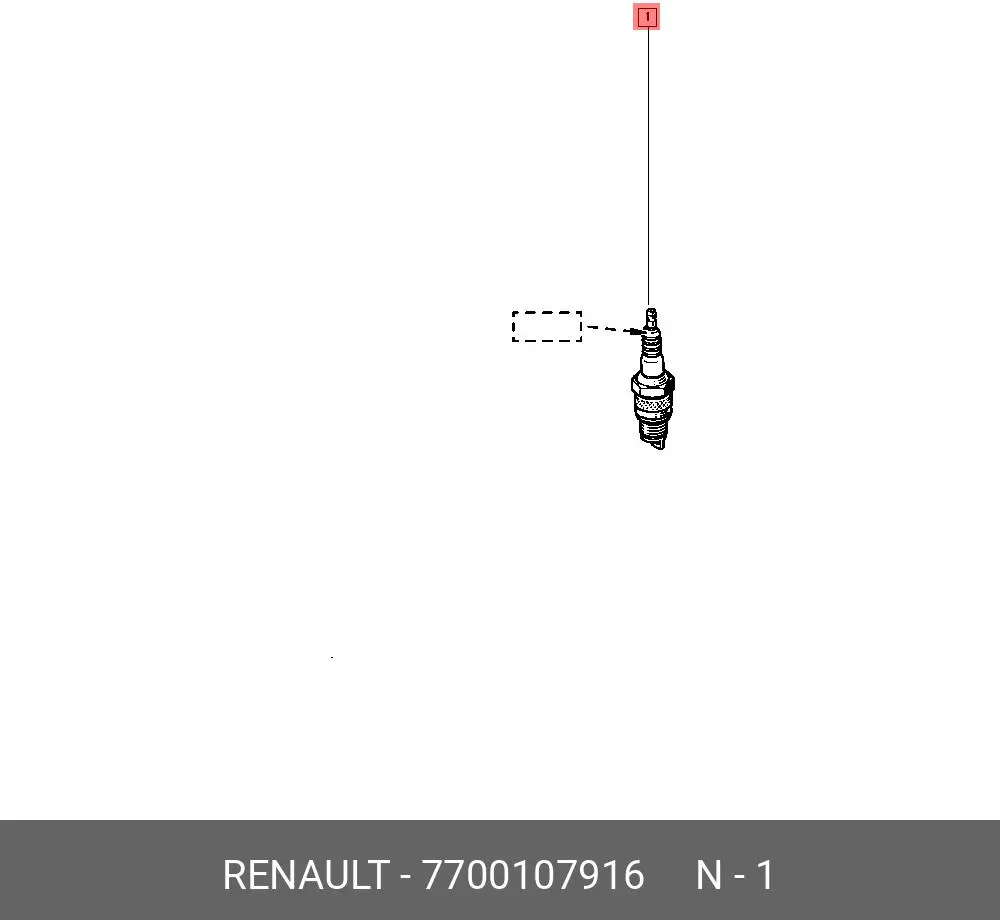 RENAULT 7700107916 SPARK PLUG
