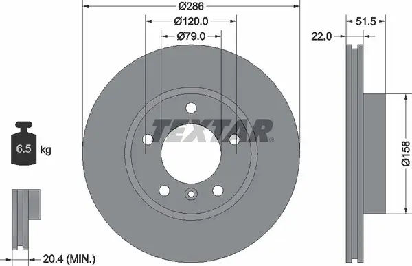 TEXTAR 92055605 ROTOR DISC