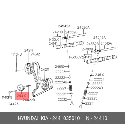 HYUNDAI 24410-35010 PULLEY TENSIONER