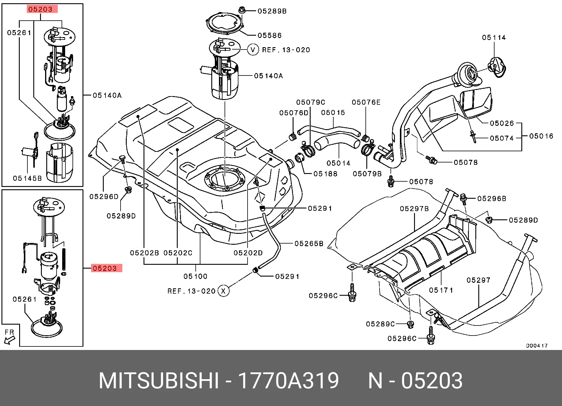 MITSUBISHI 1770A319 FUEL FILTER (IN-TANK)
