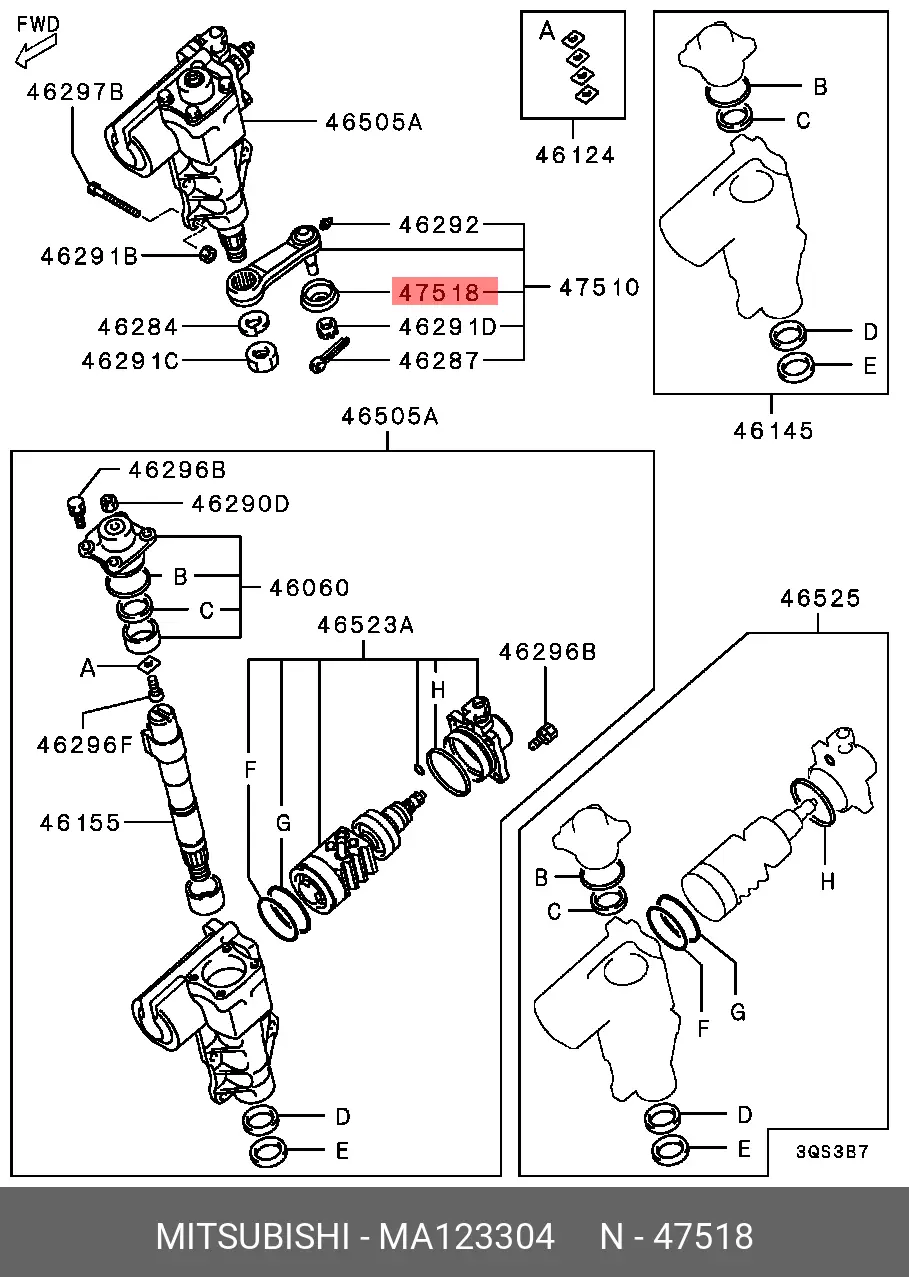 MITSUBISHI MA123304 TIE ROD END BOOT