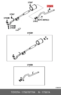 13  TOYOTA 17567-87704 18215-SL5-A00, 18215-S5D-A01, 18215-S5A-J01