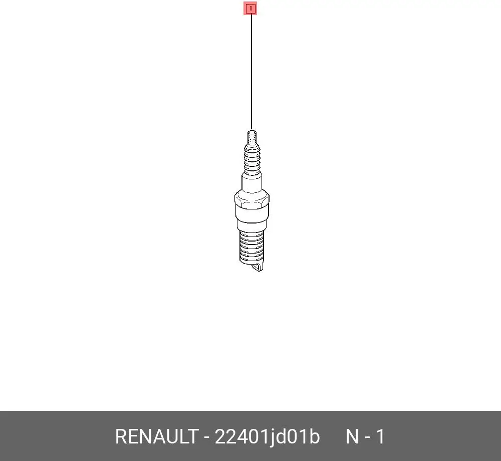 RENAULT 22 40 1JD 01B SPARK PLUG