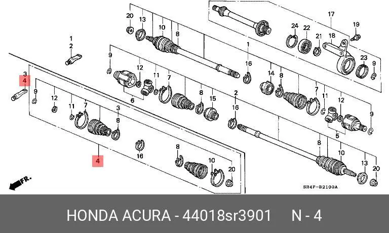 HONDA 44018-SR3-901 DRIVE SHAFT BOOT