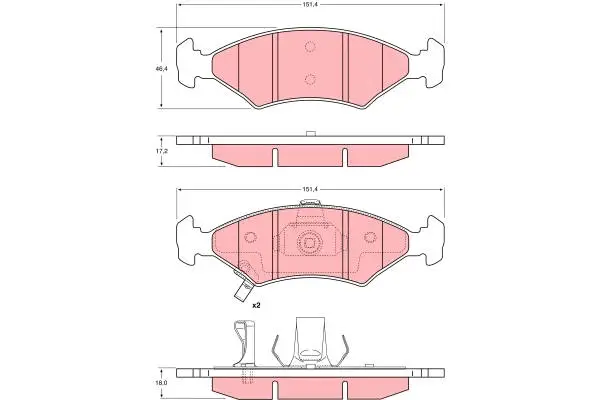 TRW GDB3224 BRAKE PADS