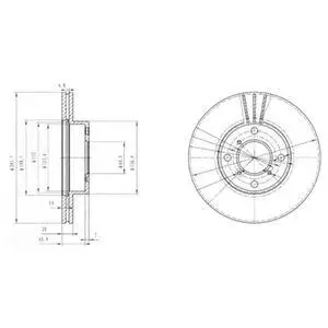 DELPHI BG3341 ROTOR DISC