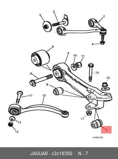 JAGUAR C2C 18350 BUSH, SUSPENSION